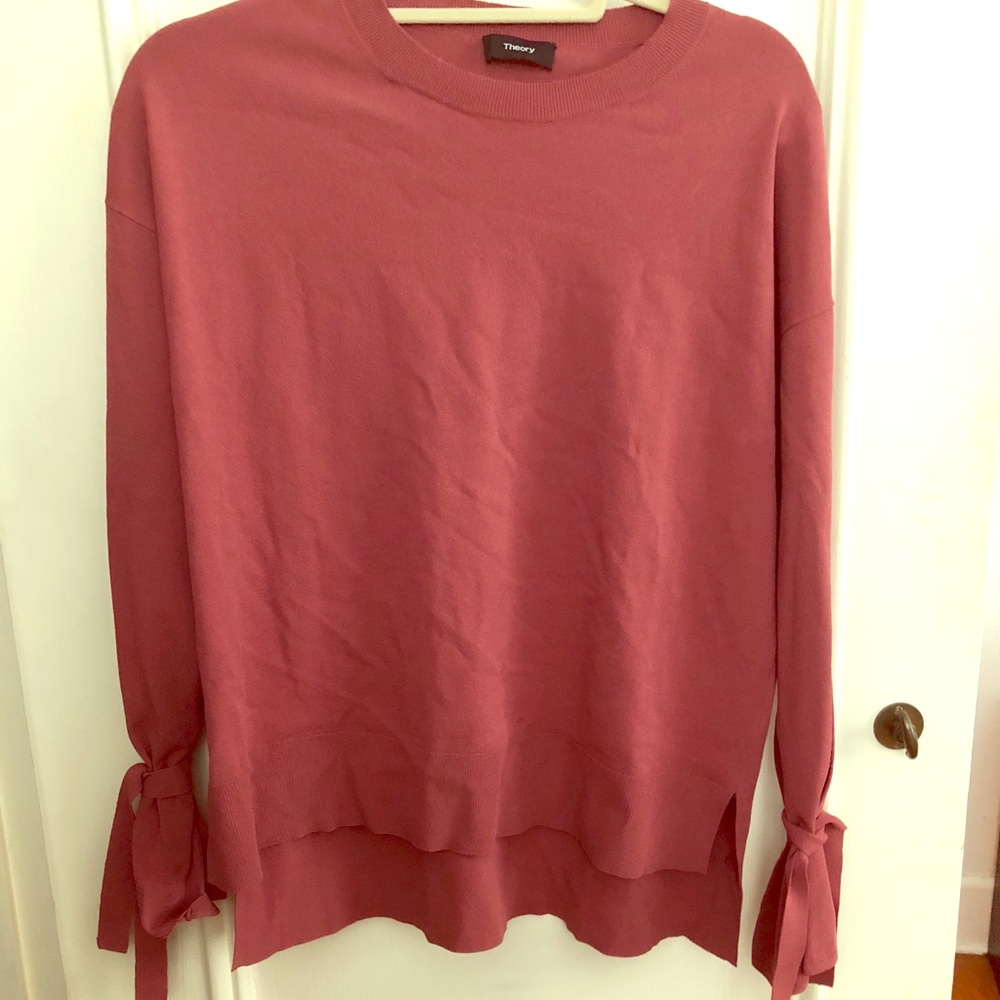Rose Theory sweater with tie cuffs M